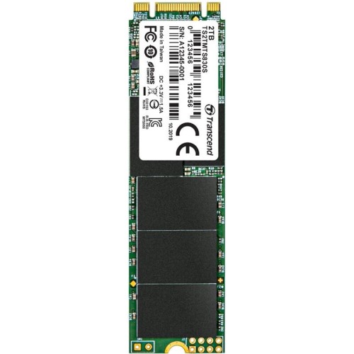Твердотельный диск 2TB Transcend MTS830, M.2 2280, SATA, 3D TLC, with DRAM [R/W - 560/520 MB/s]